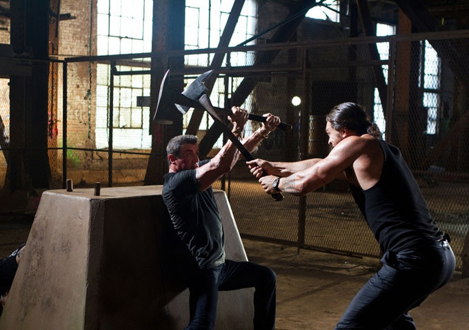 Sylvester Stallone, Jason Momoa, Axes