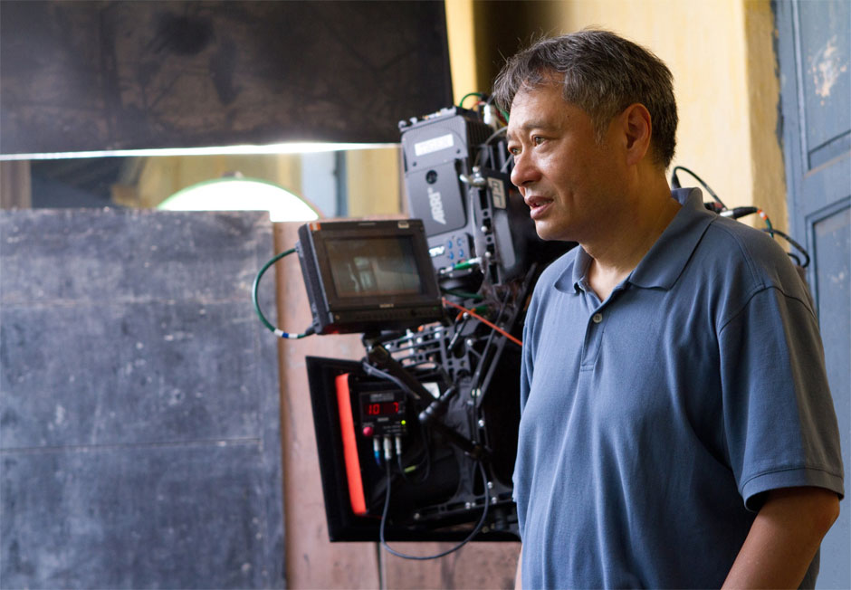 Ang Lee on the set